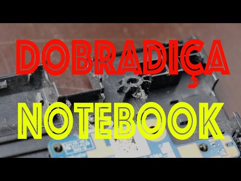 dobradiça do notebook com problema